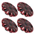 thumbnail image 1 of Unique Bargains 4Pcs R16/16 Inch Universal Wheel Rim Hub Cover Wheel Hub Caps Red Black Plastic, 1 of 7