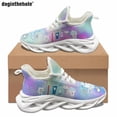thumbnail image 1 of Doginthehole - Zapatos informales transpirables de verano con estampado de dientes de amor, zapatillas planas para exteriores para mujeres y hombres, zapatos deportivos clásicos con cordones, 1 of 6
