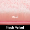 thumbnail image 5 of H HOMORE Cute Fluffy Shaggy Pink Area Rug, 4' x 5.9', Super Soft and Easy to Clean, 5 of 7