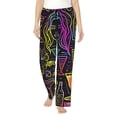 thumbnail image 1 of Fotbe Neon Bar Drinks Pantalones de Pijama para Mujer, Pantalones de Dormir, Pantalones Pj con Cordón y Bolsillos-3X-Large, 1 of 6