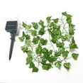 thumbnail image 4 of Artificial Maple Leaf Green Vine Plant Fairy Window Curtain String Lights, Plants Hanging Garland Faux Greenery Leaves Bedroom Decor for Wedding Home Decor (Warm Light), 4 of 10