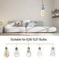 thumbnail image 4 of Unique Bargains 15.4Ft Pendant Light Cord Kit, Plug in E26 Socket Hanging Light with Switch Industrial Vintage Twisted Rope, Chrome, 4 of 7