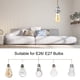 thumbnail image 4 of Kit de cable de luz colgante de 15.4 pies, enchufe en socket E26 con interruptor, cuerda trenzada industrial vintage, cromo, 4 of 7