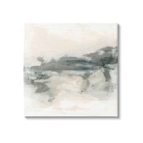 Stupell Industries Beige Streaked Abstract Shape Painting Gallery Wrapped Canvas Print Wall Art, Design by June Erica Vess