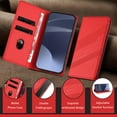 thumbnail image 2 of ELEHOLD Case for Samsung Galaxy A26 5G, Shockproof Wallet Phone Case, Magnetic Closure Faux Leather Cover Built-in Stand,Red, 2 of 8