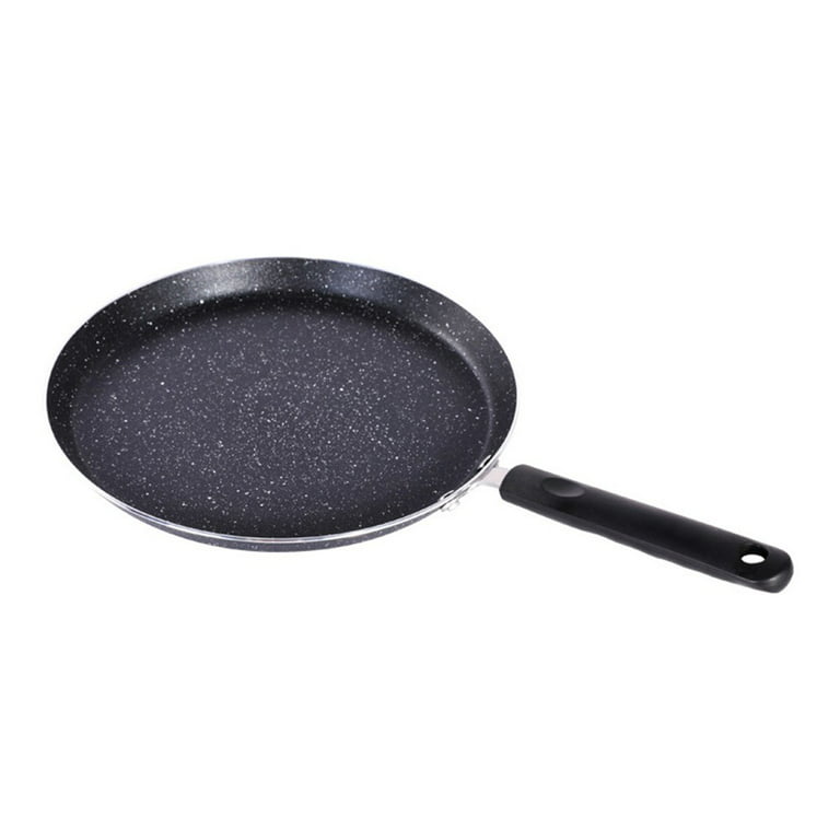Fancy Nonstick Crepe Pan, Dosa Pan Pancake Flat Skillet Tawa Griddle 7.2-inch with Stay-Cool Handle Black, Size: 34.2