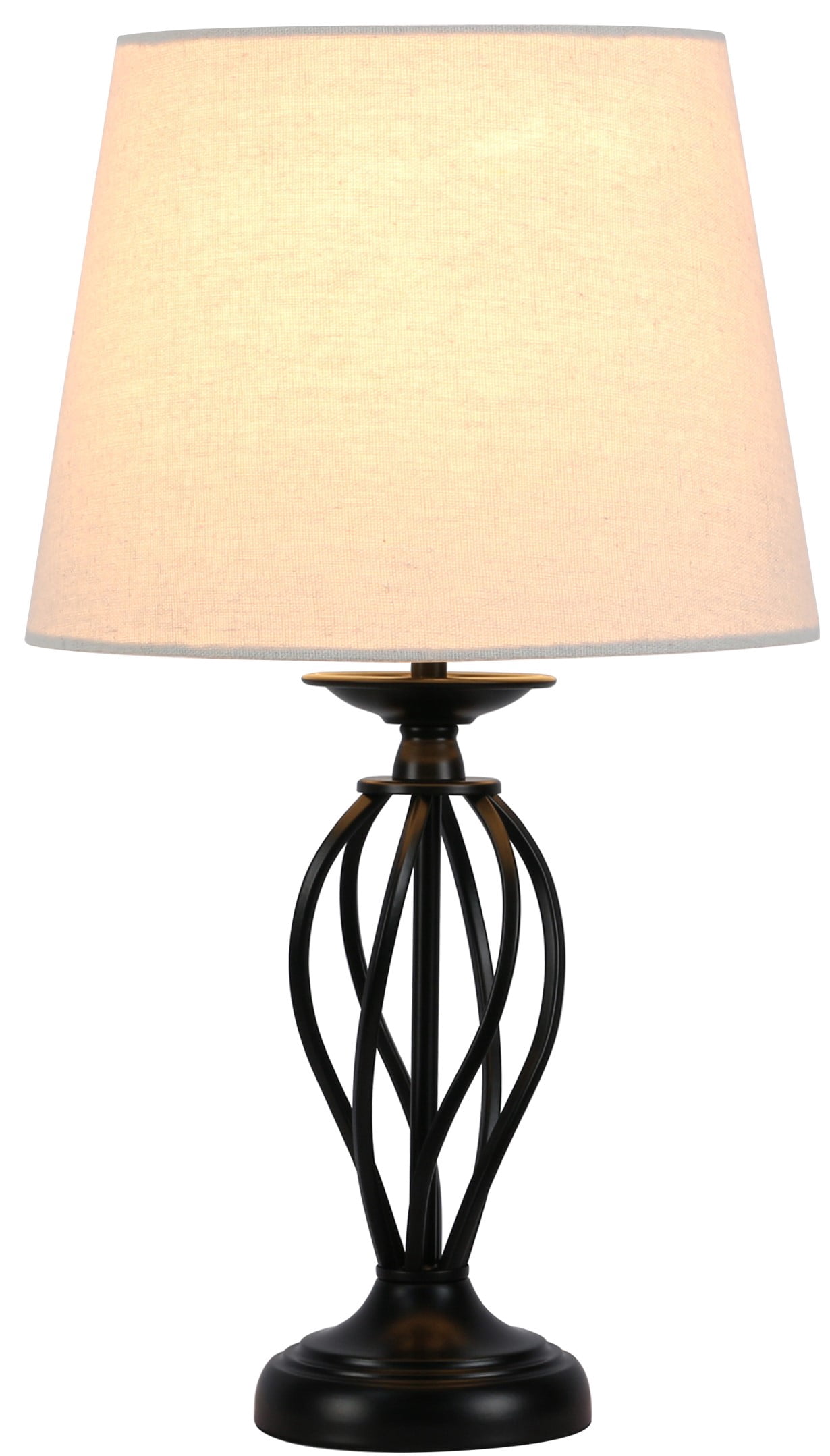Better Homes & Gardens 14 in Height Small Black Finish Metal Cage Accent Lamp Base, Transitional Design, Idea All Rooms