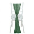 thumbnail image 6 of Balsa Circle 5 Olive Green Gauze Cheesecloth Cotton Chair Sashes Wedding Party Events Reception Decorations Supplies, 6 of 7