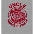 thumbnail image 4 of Uncle Bringer Of Snacks Adult Heather Gray Crew Neck Short Sleeve Tee-Medium, 4 of 4