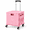 Pink, variant on Folding Utility Cart,Portable Rolling Crate Handcart Collapsible Tool Box with Lid & Basket,4 Swivel Wheels, for Grocery,Office,Luggage,Teacher,Black