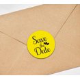 thumbnail image 3 of Darling Souvenir 1.6 Inches Round DIY Yellow Heart Calligraphy Save The Date Label Stickers-45 Pcs, 3 of 4