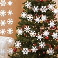 thumbnail image 5 of 120/12 piezas de tiras de adornos de copos de nieve navideños de papel, copos de nieve blancos artificiales, decoración colgante para árbol de Navidad para guirnalda de Año Nuevo DIY, 5 of 5