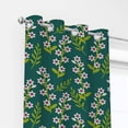 thumbnail image 2 of Coolnut Room Darkening Window Curtains Panels Drapes Beautiful Flowers Decoration Thermal Insulated Grommet Blackout Curtains 84x55in 2 Panels, 2 of 4