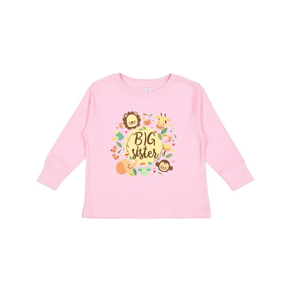 Inktastic Big Sister Girls Long Sleeve Toddler T-Shirt