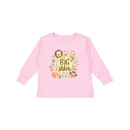 

Inktastic Big Sister Gift Toddler Toddler Girl Long Sleeve T-Shirt