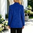 thumbnail image 6 of Warop Faux Suede Blazer for Women Open Front Lapel Long Sleeve Jacket Casual Office Wear Fall Suits with Pockets, 6 of 6