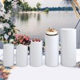 thumbnail image 5 of Kuntesetty 5Pcs Cylinder Plinth Stand Covers Soft for Holidays Birthday Banquet White, 5 of 9
