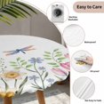 thumbnail image 6 of Wildflowers Fitted Tablecloth with Elastic Edged, Round Table Cloth for Dining Table, Spring Country Tulip Butterfly Floral Leaf Waterproof Oil Proof Table Cover for Indoor Outdoor 45"-54", 6 of 8