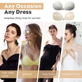 thumbnail image 5 of Un par de pegatinas de encaje de concha blanca para el pecho, vestido de novia femenino, pegatinas invisibles para sujetador de silicona con correa trasera, 5 of 5
