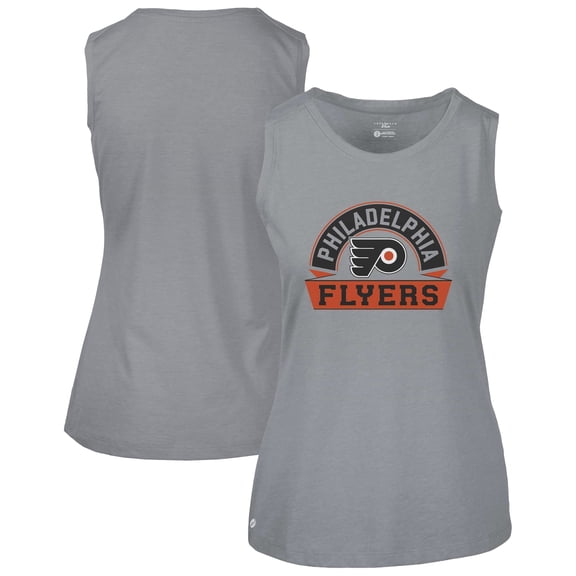 Women's Levelwear  Gray Philadelphia Flyers Macy Banner Arch Tank Top
