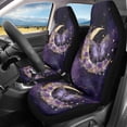 thumbnail image 2 of Jeiento Butterfly Car Seat Covers Front Seats Only Moon Vehicle Bucket Seat Cover Purple Interior Auto Accessory Decor Universal Fit Easy to Install Stretch Polyester Fabric Cover, 2 of 7