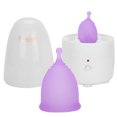 thumbnail image 3 of Juego de máquina limpiadora de copa menstrual femenina reutilizable para mujer (enchufe europeo 110240V) (limpiador de copa menstrual púrpura sS), 3 of 5