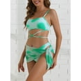 thumbnail image 2 of DARING DIVA Adjustable Spaghetti Straps Strappy Bikini Swimsuits L Turquoise, 2 of 6