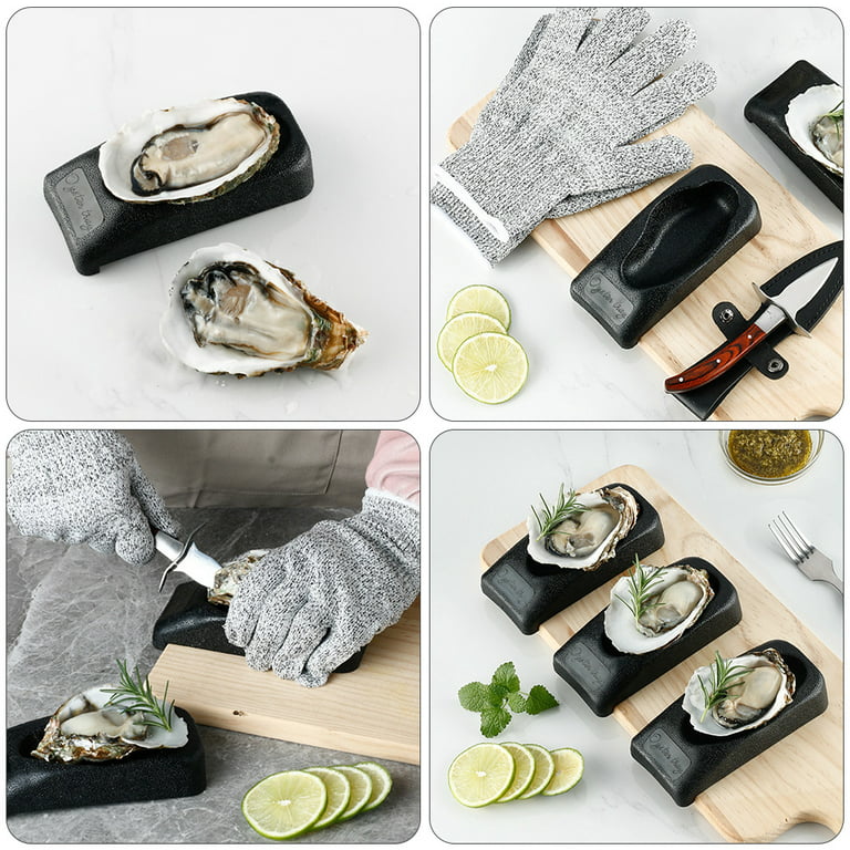 1pc Oyster Shucking Clamp En bois Oyster Holder Oyster Opener Tool