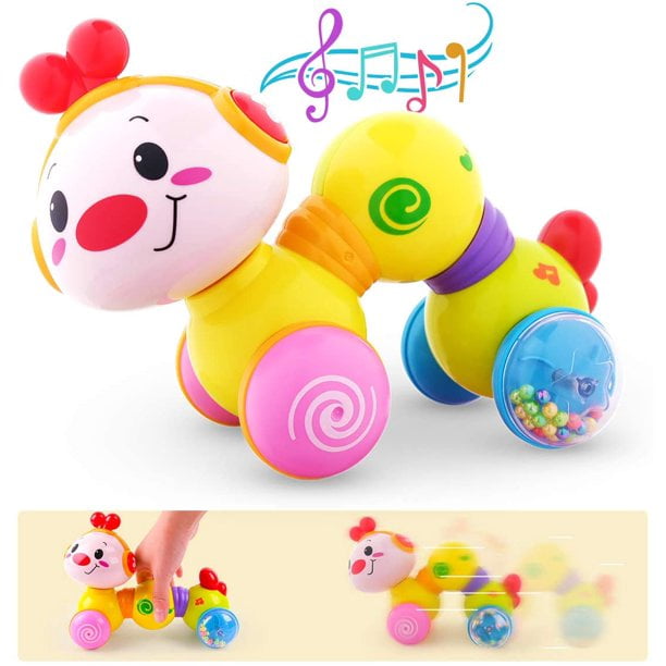 Early Education 6 Month Olds Baby Toy Press And Crawl Inchworm for Boys&Girls 