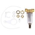 thumbnail image 1 of Water Filter Front Filter Backwash Filter Water Purifier Pre Filter Descaling Household Bathroom Water Descaling 1 Inch to 1/2 Inch (Golden), 1 of 9