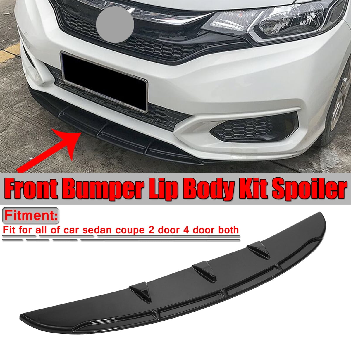 Front Bumper Lip Body Kit Spoiler, For Car Universal 46.85*6.97 inch