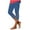 Blue J, variant on Stamzod Capri Leggings for Women Summer Solid Color High Waisted Lace Capris Casual Slim Fitting Yoga Gym Leggings for Women Blue J S