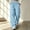 Blue, variant on Womens Baggy Wide Leg Sweatpants with Pockets - Elastic High Waist Loose Fit Pull On Casual Lounge Pants