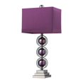 thumbnail image 1 of Alva Contemporary LED Table Lamp In Black Nickel And Purple, 1 of 2