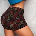 thumbnail image 3 of Picia Fishbone Rose Printed Workout Shorts for Women Seamless Scrunch Butt Lifting High Waisted Yoga Gym Booty Running Moisture-wicking Short Pants-Medium, 3 of 9