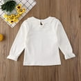 thumbnail image 6 of TheFound Casual Toddler Kids Baby Girls Long Sleeve T-Shirt Ruffle Blouse Tops Pullovers, 6 of 7