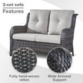 thumbnail image 5 of POCASSY 8 Piece Rattan Sofa Seating Group with Cushions, 5 of 11