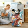 thumbnail image 5 of Yayeee Freestanding Laundry Hamper with Handle Collapsible Large Storage Basket for Clothes, Vibrant Floral, 5 of 7