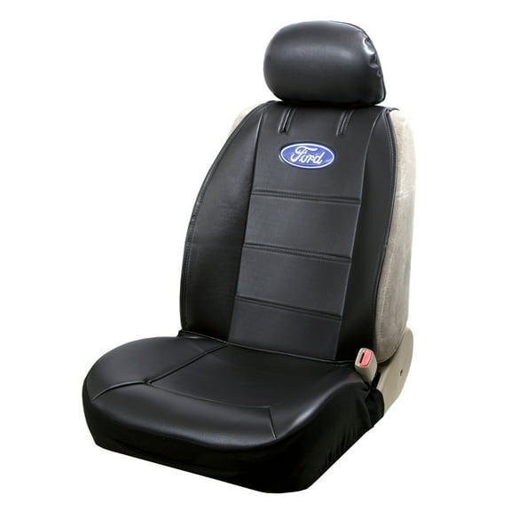 Plasticolor Ford Black Vinyl Universal Fit Automotive Seat Cover, 1 Pack