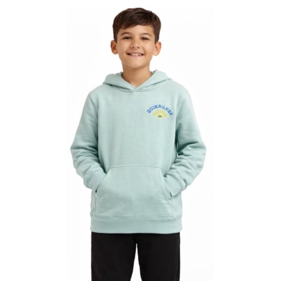 Quiksilver Youth Pullover Hoodie Fleece - Size XL 18/20 - Color Blue (Aquifer)