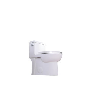 1.28 GPF Tornado Flush One-piece Toilet Elongated,Siphonic Side Press Single Flush,17" ADA Comfort Chair Height Seat,Soft Closing Seat, 1000g MAP Flushing Score Toilet, Gloss White GW-003S