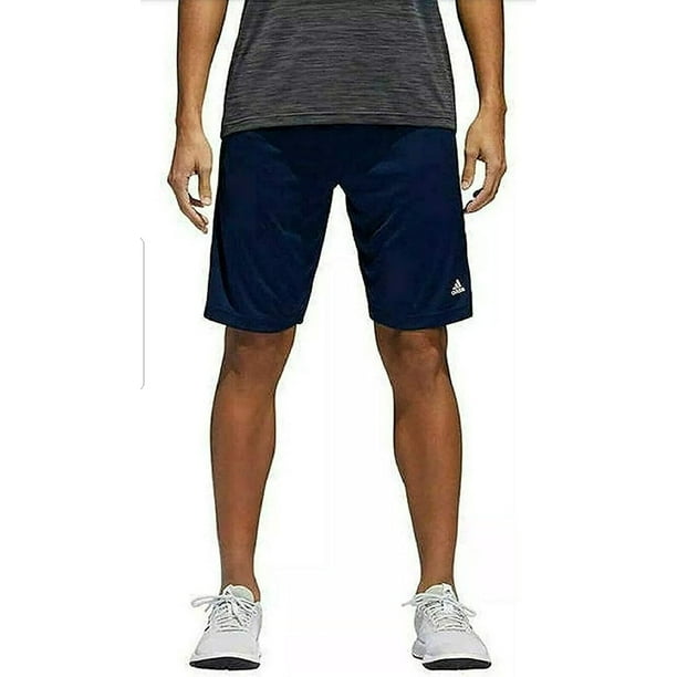 kennis Hervat De layout adidas Mens' Triple Stripe Climalite Gym Athletic Training Shorts Medium,  Navy - Walmart.com