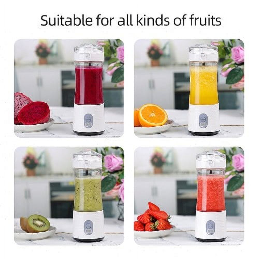 Portable Electric Blender Single Serve Fruit Juicer Mixer Cup with 4000mAh USB Rechargeable Battery for Shakes and Smoothies