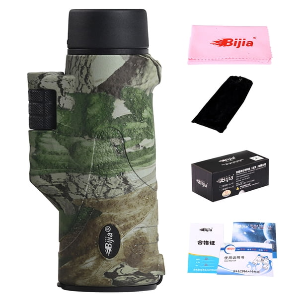 BIJIA 10x42 Monocular al aire libre Senderismo Caza Observación de aves Telescopio de tubo único antideslizante, Arce sidaley OD000317-04B