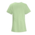 thumbnail image 3 of Wutalume Women's Quick Dry Fabric Solid Color V-Neck Short Sleeve Scrub Top, Healthcare and Medical Work Uniform,Fluorescent Green S, 3 of 4