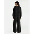 thumbnail image 2 of No Boundaries Sleepwear Long Sleeve Top and Pants Set, 2-Piece, Women’s, 2 of 4