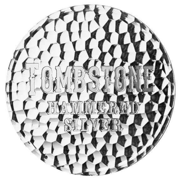 1 oz .999 Silver Round - Tombstone Hammered Silver Bullion Round