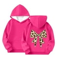 thumbnail image 2 of Eltusu Girls Pullover Hoodies, Casual Long Sleeve Printed Relaxed Fit Sweatshirts with Pockets Hot Pink Size 5-6 T, 2 of 5
