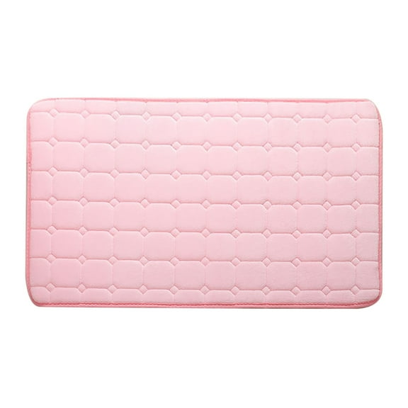 Bizhua Memory Foam Outdoor Indoor Outdoor Bathroom Kitchen Carpet Floor Mat Plaid 60X40Cm Pinkcarpet Welcome Decor Day Room Living Doormats Carpet Home Carpets Bathroom Products Memory Foam