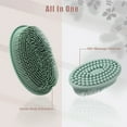 thumbnail image 2 of Unique Bargains Shower Silicone 2 in 1 Body Scrubber 1 Pc Green, 2 of 7
